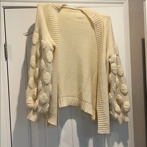 Bubble sleeve cardigan